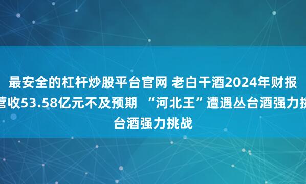 最安全的杠杆炒股平台官网 老白干酒2024年财报：营收53.58亿元不及预期  “河北王”遭遇丛台酒强力挑战